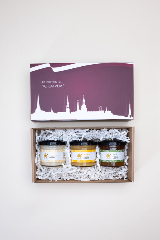 Dāvanu komplekts "Latvijas medus trio"